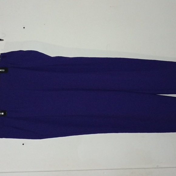 Color mates slacks purple with front pockets side button - Picture 1 of 4